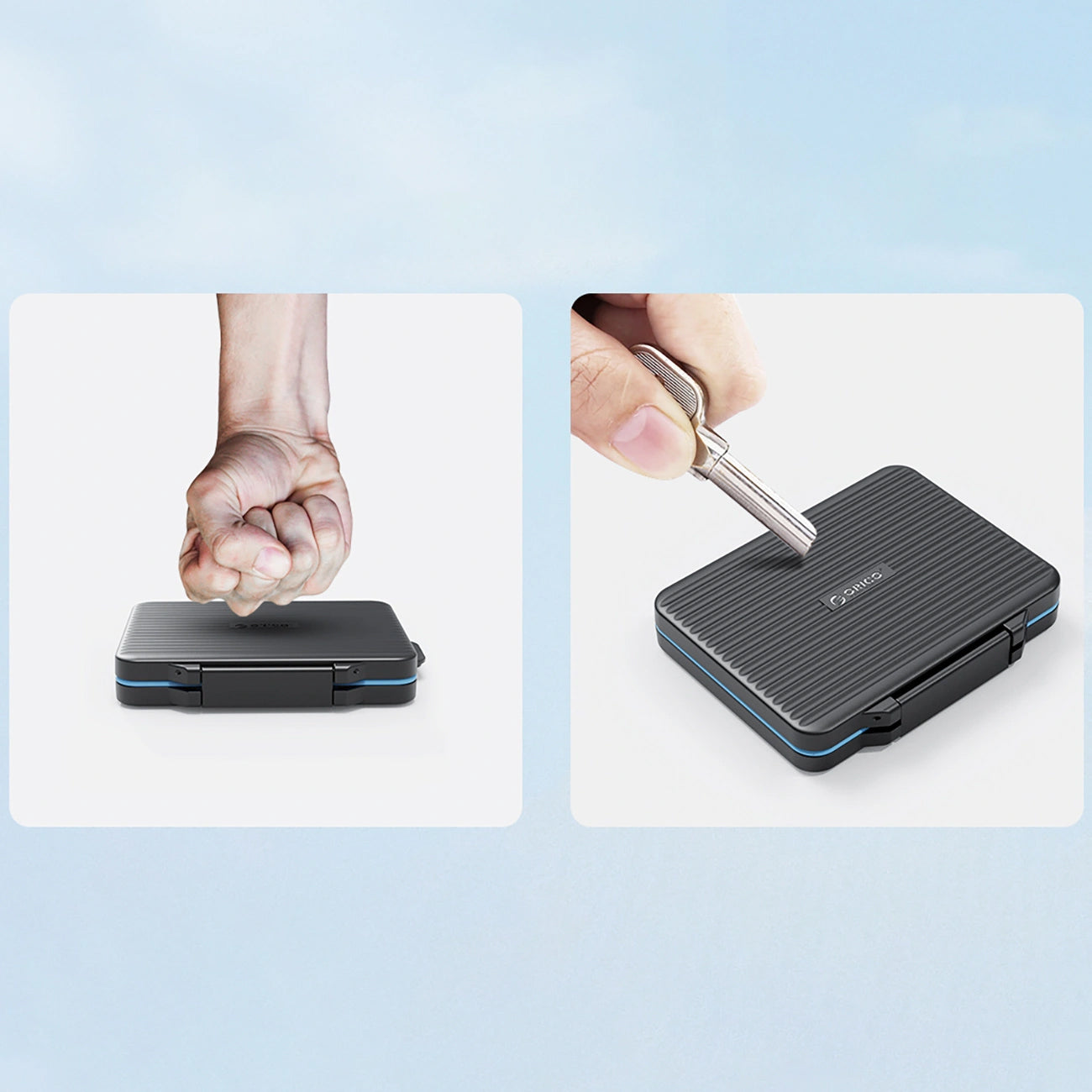 Orico PHCD-3 Beskyttelsesetui for SD / microSD minnekort, Svart