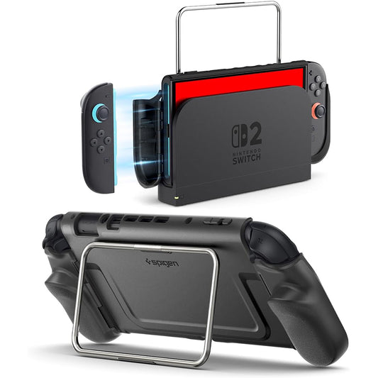 Spigen Dual Grip Pro beskyttelsesdeksel for Nintendo Switch 2, Svart ACS10196