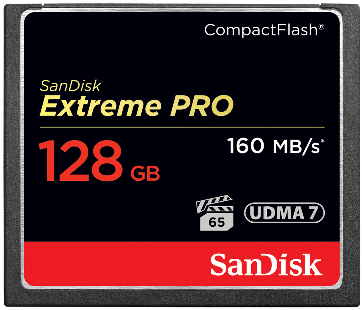 CompactFlash Minnekort SanDisk Extreme Pro, 128Gb, UDMA 7 SDCFXPS-128G-X46