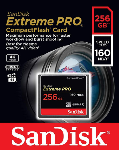 CompactFlash-minnekort SanDisk Extreme Pro, 256Gb, UDMA 7 SDCFXPS-256G-X46