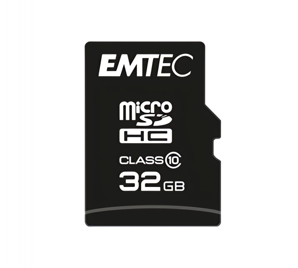 Minnekort microSDHC Emtec C10 Classic, 32Gb, Klasse 10, Med Kortleser og Adapter ECMSDM32GHC10CGRA2