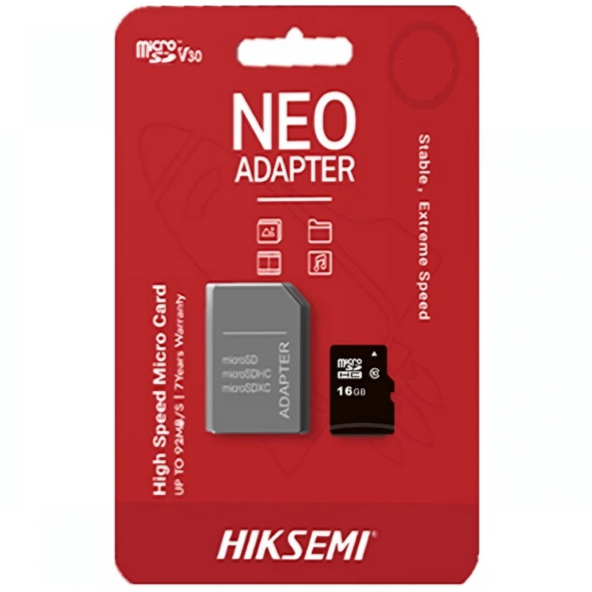 Hiksemi microSDHC-minnekort, 16Gb, Klasse 10, med adapter HS-TF-C1/16G/a