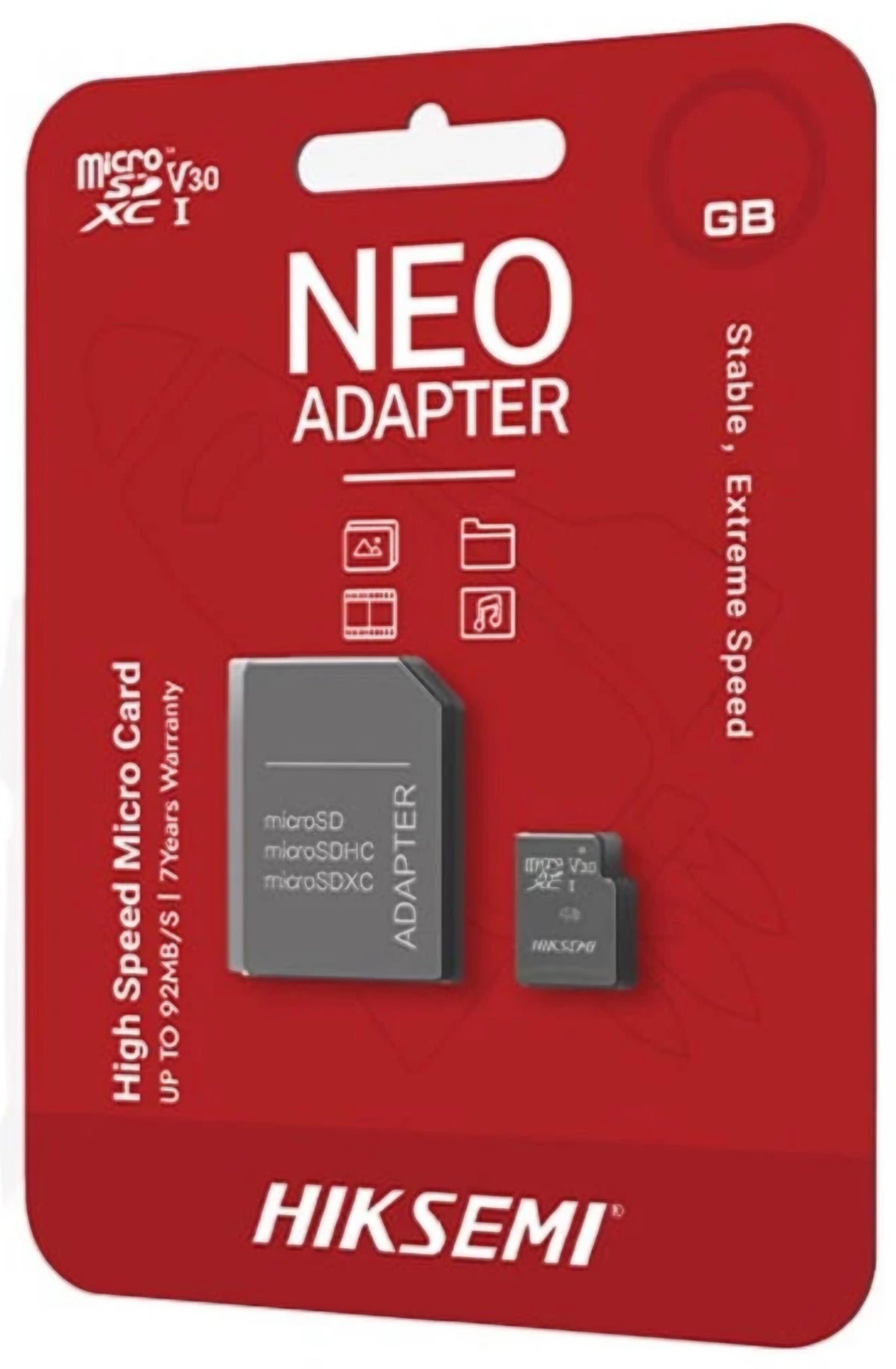 Hiksemi microSDHC-minnekort, 8GB, Klasse 10, med adapter HS-TF-C1/8G/a