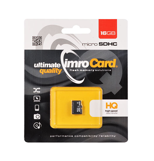 Imro microSDHC minnekort, 16GB, Klasse 10 / UHS-1 U1
