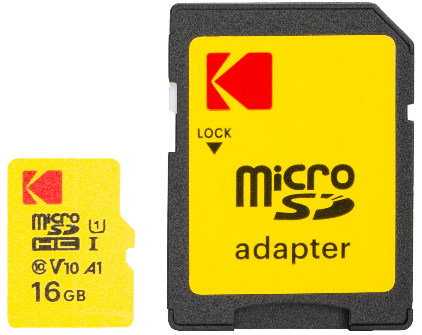 microSDHC-minnekort Kodak Premium Performance, 16GB, Klasse 10 / UHS-1 U1, med adapter EKMSDM16GHC10J6