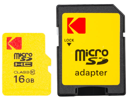 microSDHC-minnekort Kodak Extra Performance, 16GB, Klasse 10, med adapter EKMSDM16GHC10CJ