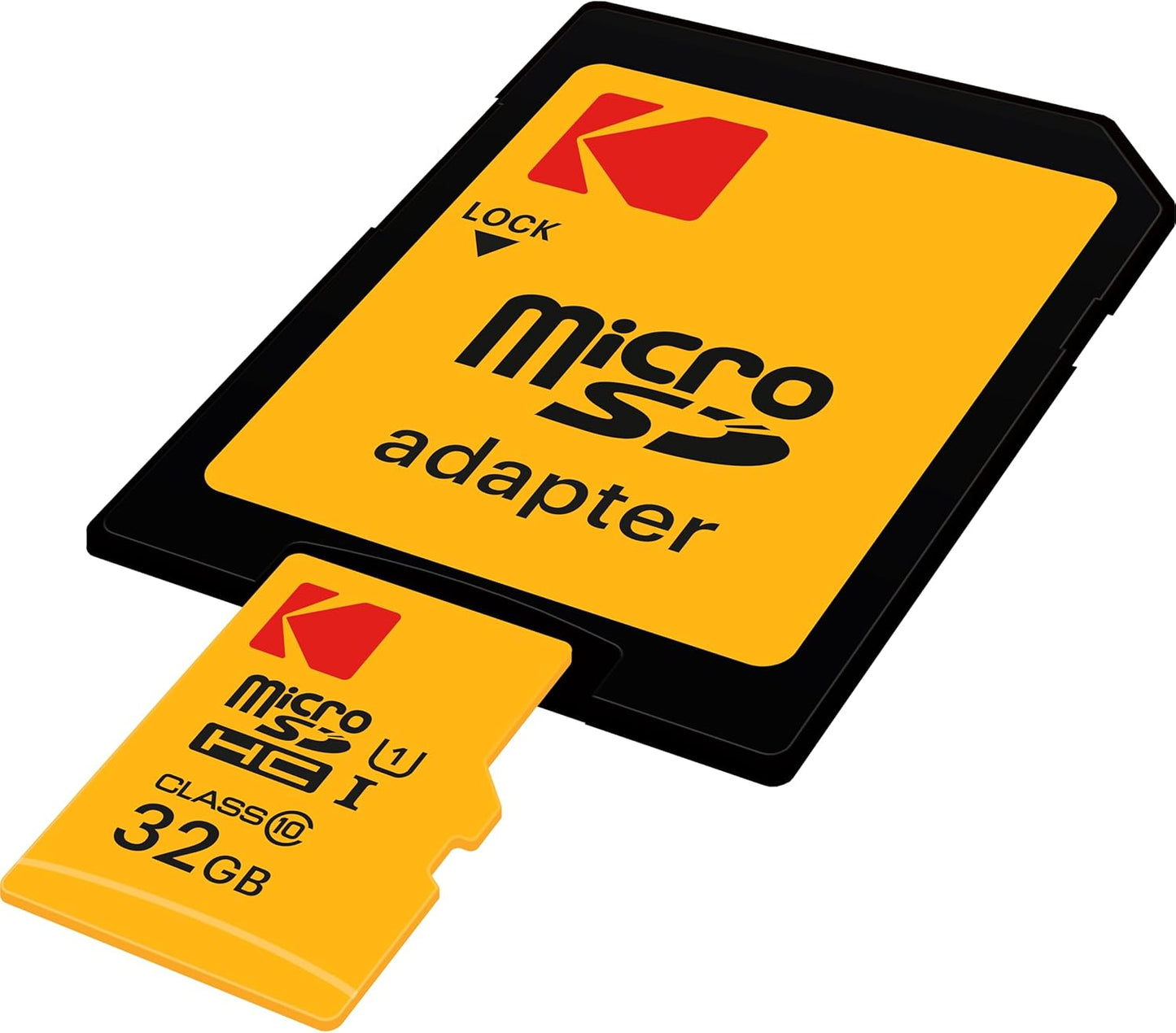 Kodak Premium Performance microSDHC-minnekort, 32 GB, Klasse 10 / UHS-1 U1, med adapter EKMSDM32GHC10K