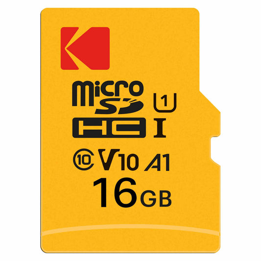 Kodak Premium Performance microSDHC-minnekort, 16Gb, Klasse 10 / UHS-1 U1, med adapter EKMSDM16GHC10K
