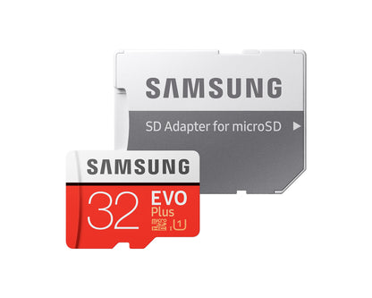 Minnekort microSDHC Samsung Evo Plus, 32GB, Klasse 10 / UHS-1 U1, Med Adapter MB-MC32GA/APC