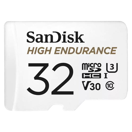 SanDisk High Endurance microSDHC-minnekort, 32GB, Klasse 10 / UHS-1 U3, med adapter SDSQQNR-032G-GN6IA