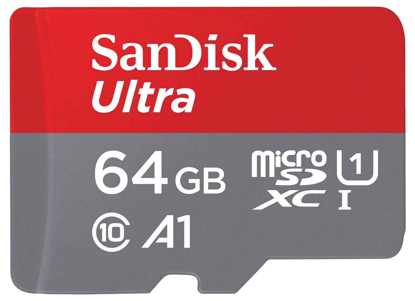 SanDisk Ultra Android A1 microSDXC minnekort, 64GB, Klasse 10 / UHS-1 U1, med adapter SDSQUAB-064G-GN6MA