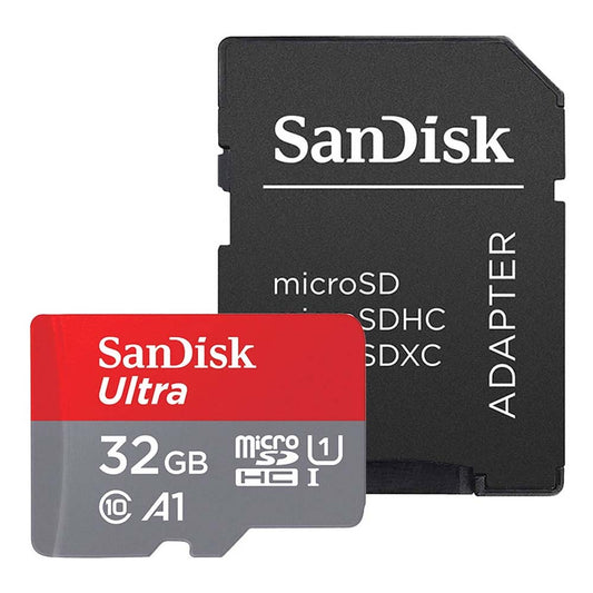 SanDisk Ultra Android A1 microSDHC-minnekort, 32GB, Klasse 10 / UHS-1 U1, med adapter SDSQUA4-032G-GN6MA