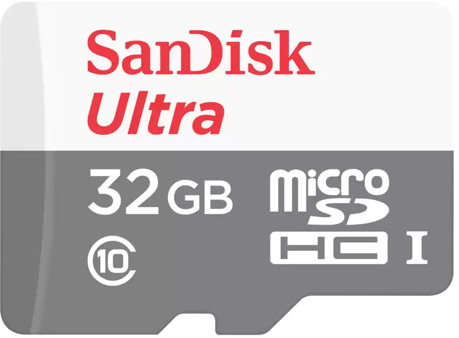 SanDisk Ultra microSDHC-minnekort, 32GB, Klasse 10, med adapter SDSQUNR-032G-GN3MA