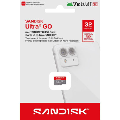 microSDHC-minnekort SanDisk Ultra GO Android A1, 32GB, Klasse 10 / UHS-1 U1 SDSQUGN-032G-GN6MN