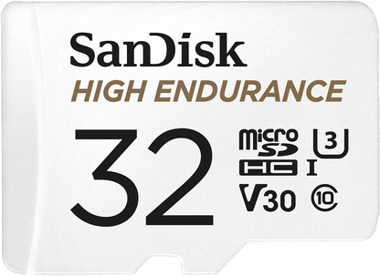 SanDisk High Endurance microSDHC-minnekort, 32GB, Klasse 10 / UHS-1 U3, med adapter SDSQQNR-032G-GN6IA