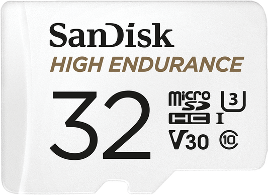 SanDisk High Endurance microSDHC-minnekort, 32GB, Klasse 10 / UHS-1 U3, med adapter SDSQQNR-032G-GN6IA
