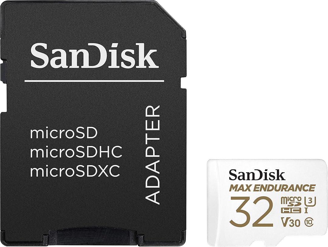 SanDisk MAX Endurance microSDHC-minnekort, 32GB, Klasse 10 / UHS-1 U3, med adapter SDSQQVR-032G-GN6IA