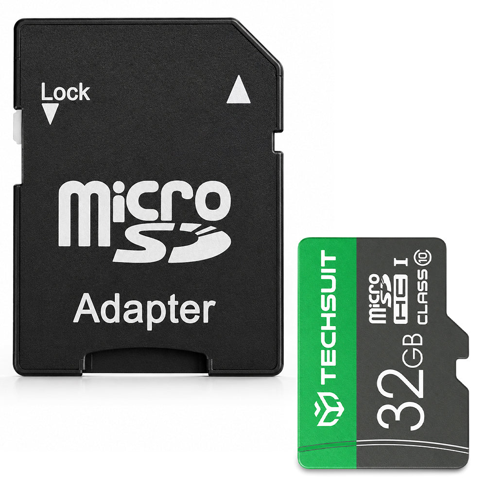 Techsuit THCM11 microSDHC-minnekort, 32 GB, klasse 10, med adapter