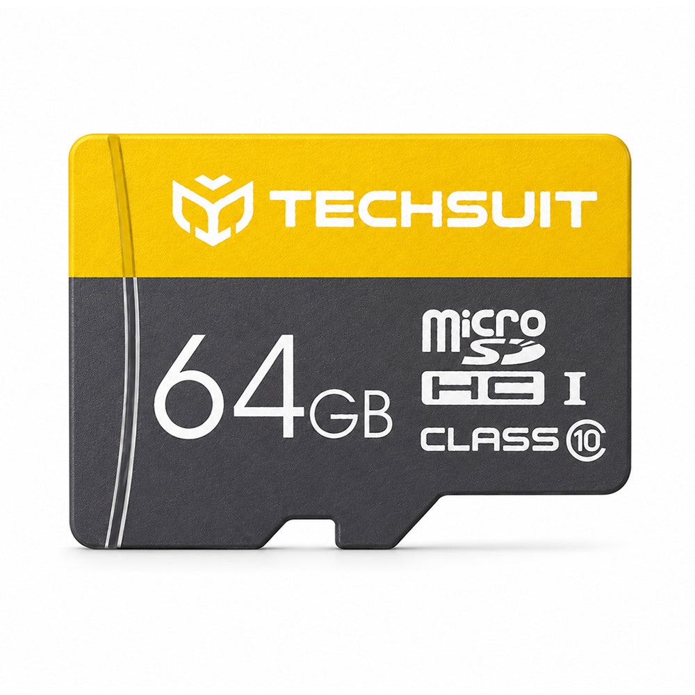 Techsuit THCM11 microSDXC-minnekort, 64 GB, klasse 10, med adapter