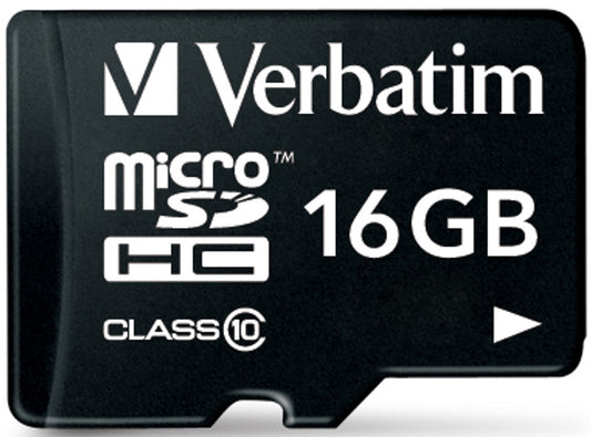 Verbatim microSDHC-minnekort, 16GB, Klasse 10 / UHS-1 U1, med adapter 44082