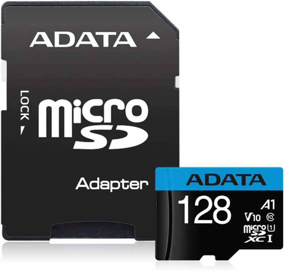 microSDXC-minnekort Adata Premier, 128GB, Klasse 10 / UHS-1 U1, med adapter AUSDX128GUICL10A1-RA1