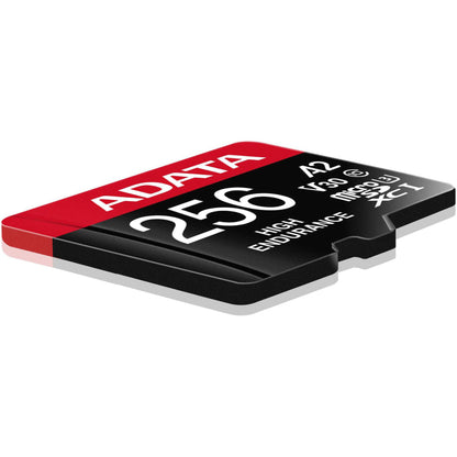 Adata High Endurance microSDXC-minnekort, 256Gb, Klasse 10 / UHS-1 U3, med adapter AUSDX256GUI3V30SHA2-RA1