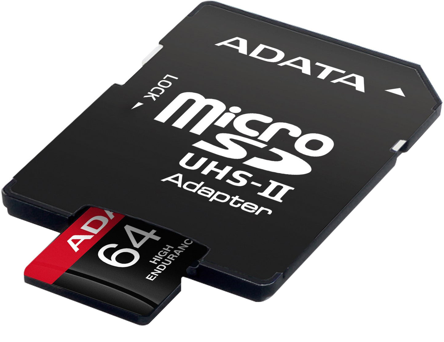 Minnekort microSDXC Adata High Endurance, 64Gb, Klasse 10 / UHS-1 U3, Med Adapter AUSDX64GUI3V30SHA2-RA1
