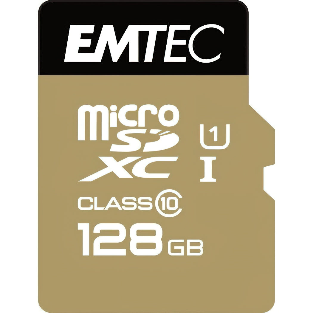 microSDXC-minnekort Emtec Speedin Pro Android A1, 128GB, Klasse 10 / UHS-1 U3, med adapter ECMSDM128GXE