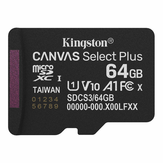 Kingston Canvas Select Plus Android A1 microSDXC minnekort, 64GB, Klasse 10 / UHS-1 U1 SDCS3/64GBSP