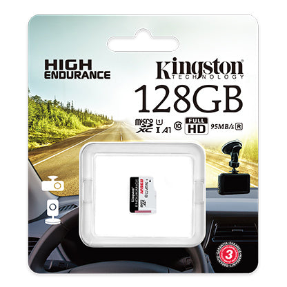 Kingston Endurance microSDXC minnekort, 128GB, Klasse 10 / UHS-1 U1 SDCE/128GB