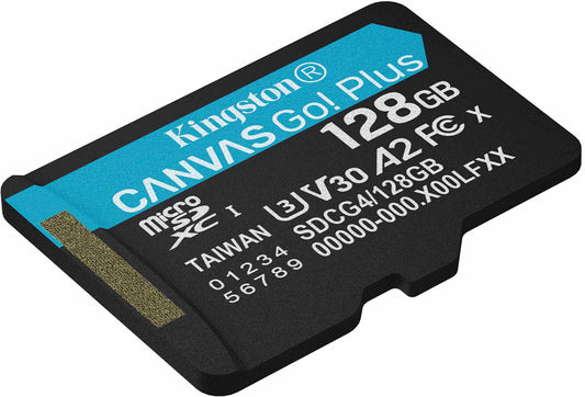 Kingston Canvas Go Plus Android A2 microSDXC-minnekort, 128 GB, Klasse 10 / UHS-1 U3 SDCG4/128GBSP