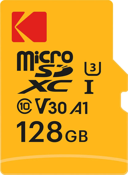 Kodak Ultra Performance microSDXC-minnekort, 128 GB, Klasse 10 / UHS-1 U3, med adapter EKMSDM128GXC10HPRK