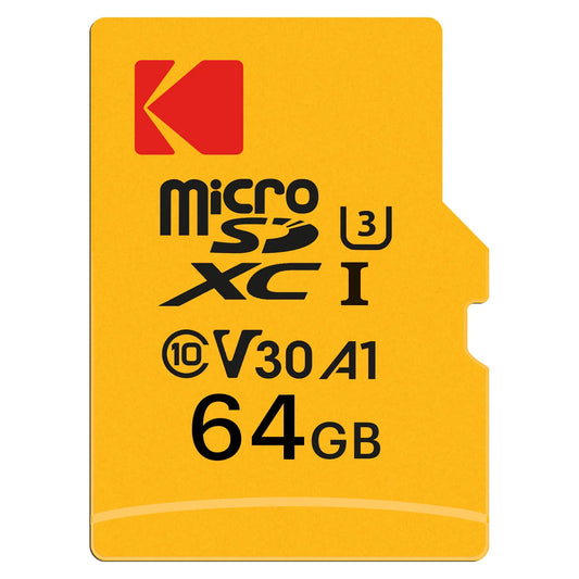 Kodak Ultra Performance microSDXC Minnekort, 64Gb, Klasse 10 / UHS-1 U3, Med Adapter EKMSDM64GXC10HPRK