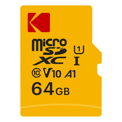 Kodak microSDXC Minnekort, 64Gb, Klasse 10 / UHS-1 U1, Med Adapter EKMSDM64GXC10K