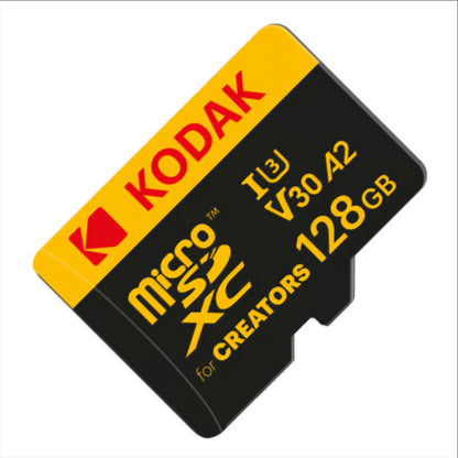 microSDXC-minnekort Kodak for Creators, 128Gb, Klasse 10 / UHS-1 U3, med adapter EKMSDM128GXCU3CR
