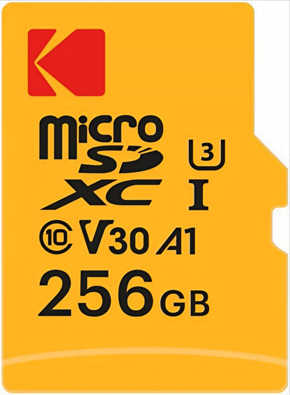 Kodak microSDXC minnekort, 256GB, Klasse 10 / UHS-1 U3, med adapter EKMSDM256GXC10HPRK