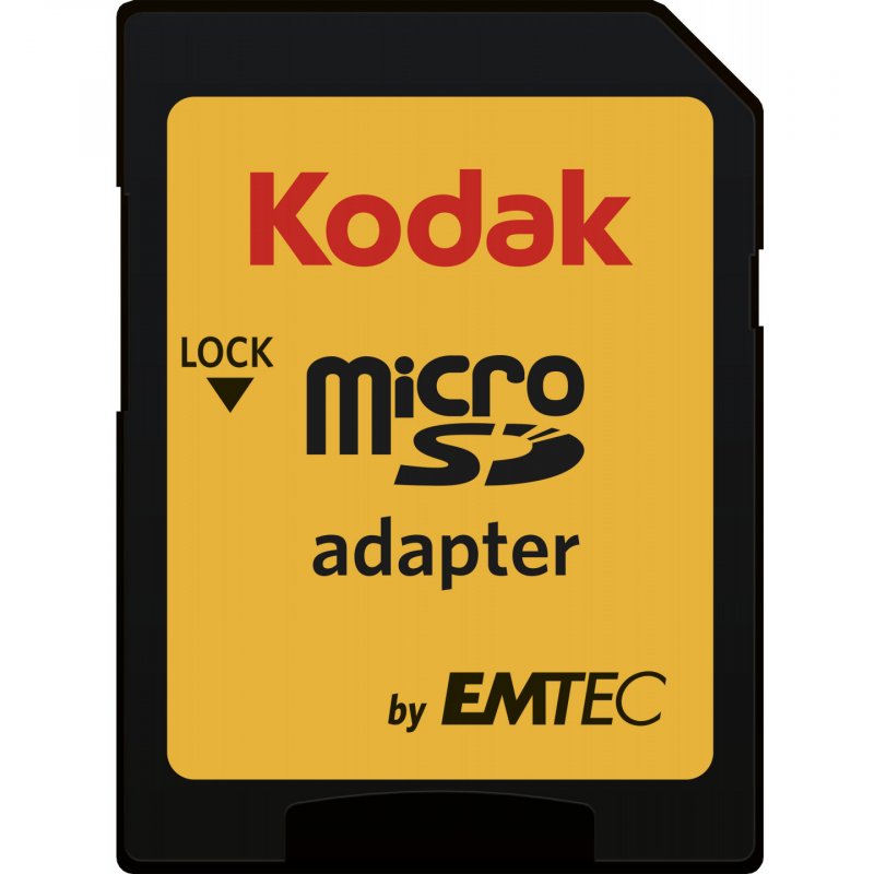 Kodak microSDXC Minnekort, 64Gb, Klasse 10 / UHS-1 U1, Med Adapter EKMSDM64GXC10K