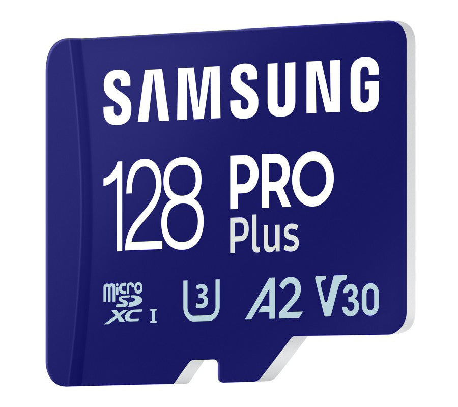 Minnekort microSDXC Samsung PRO Plus, 128GB, Klasse 10 / UHS-1 U3, med Kortleser MB-MD128SB/WW