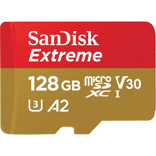 SanDisk Extreme microSDXC minnekort, 128 GB, klasse 10 / UHS-1 U3 SDSQXAA-128G-GN6MN 