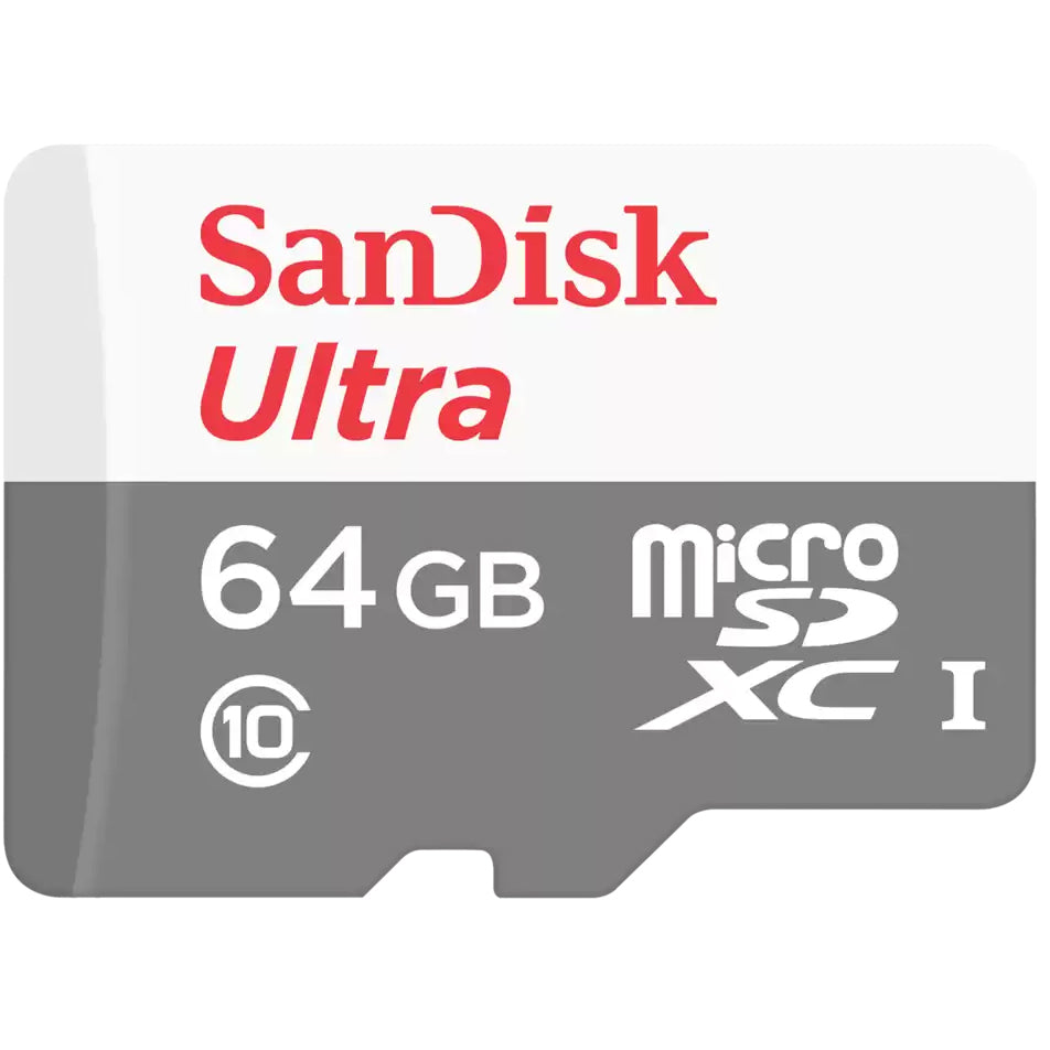 Minnekort microSDXC SanDisk Ultra, 64Gb, Klasse 10, Med Adapter SDSQUNR-064G-GN3MA