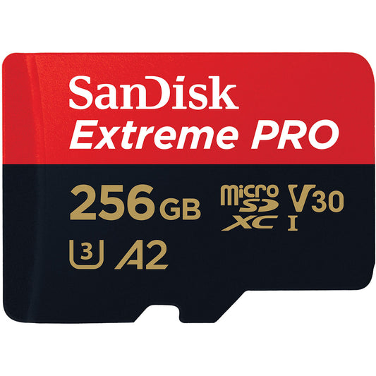 Minnekort microSDXC SanDisk Extreme Pro, 256Gb, Klasse 10 / UHS-1 U3, Med Adapter SDSQXCD-256G-GN6MA