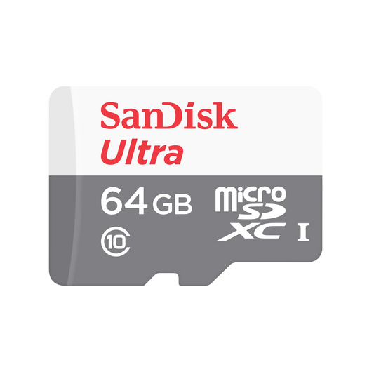 SanDisk Ultra microSDXC minnekort, 64GB, Klasse 10, med adapter SDSQUNR-064G-GN6TA