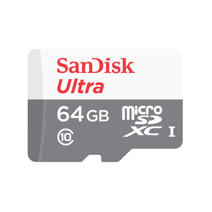 SanDisk Ultra microSDXC minnekort, 64GB, Klasse 10, med adapter SDSQUNR-064G-GN6TA
