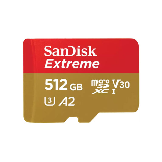 SanDisk Extreme microSDXC-minnekort, 512Gb, Klasse 10 / UHS-1 U3 SDSQXAV-512G-GN6MN