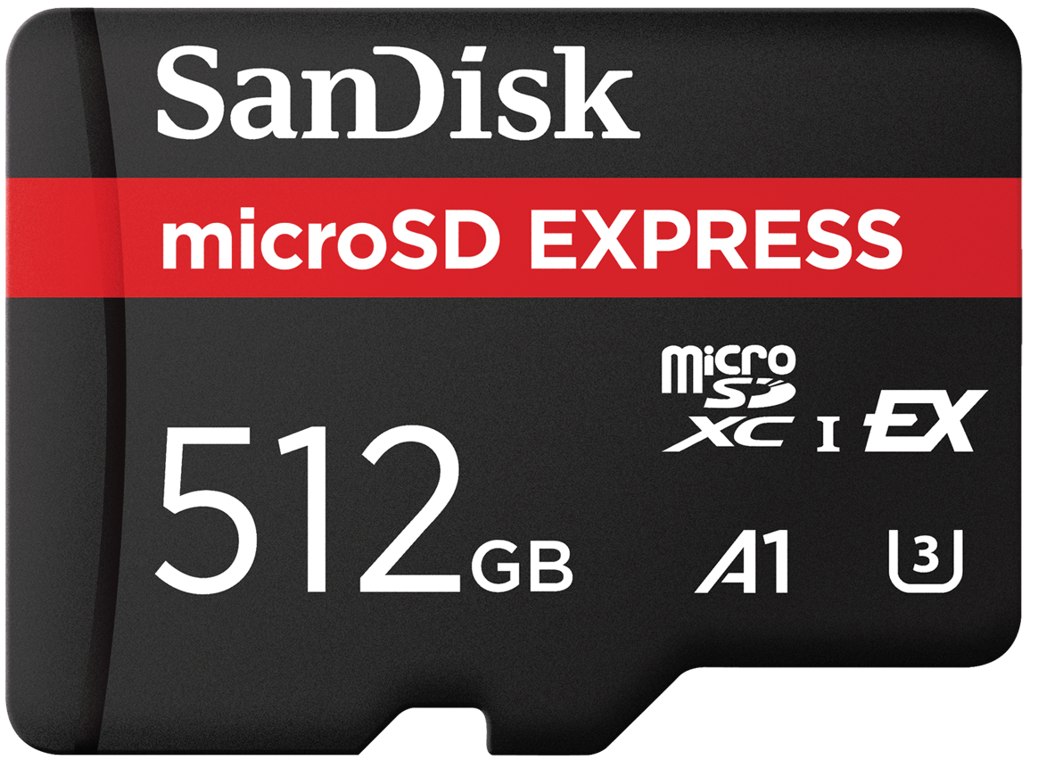 SanDisk Express microSDXC-minnekort, 512 GB, Klasse 10 / UHS-1 U3 SDSQXFN-512G-GN4NN