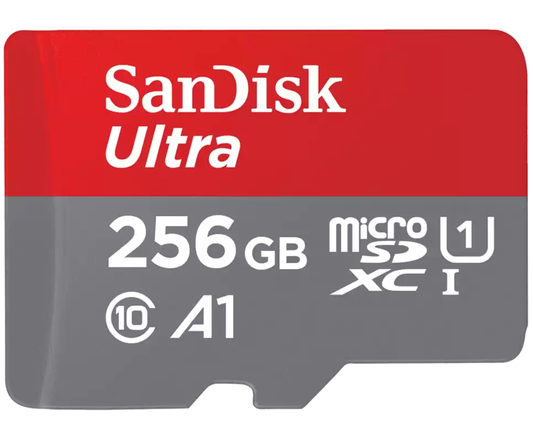 Minnekort microSDXC SanDisk Ultra Android A1, 256Gb, Klasse 10 / UHS-1 U1 SDSQUAC-256G-GN6MN