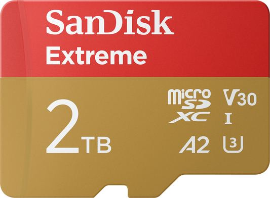 SanDisk Extreme microSDXC minnekort, 2TB, Klasse 10 / UHS-1 U3 SDSQXAV-2T00-GN6MN