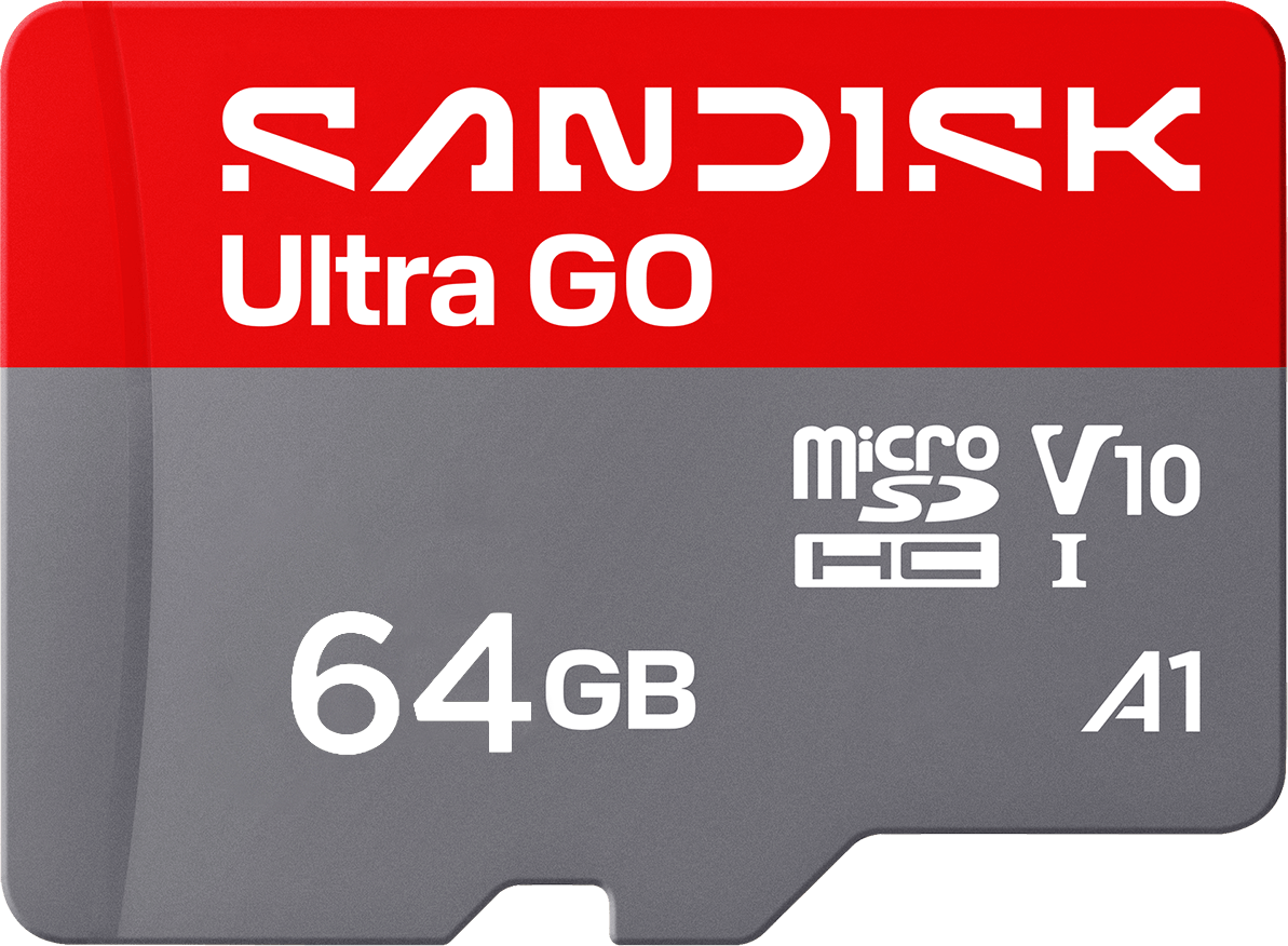 microSDXC SanDisk Ultra GO Android A1 minnekort, 64GB, Klasse 10 / UHS-1 U1 SDSQUGN-064G-GN6MN