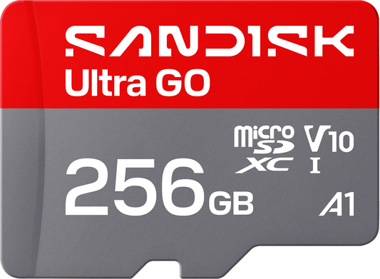 microSDXC-minnekort SanDisk Ultra GO Android A1, 256GB, Klasse 10 / UHS-1 U1 SDSQUGN-256G-GN6MN