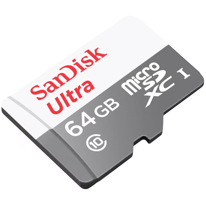 Minnekort microSDXC SanDisk Ultra, 64Gb, Klasse 10, Med Adapter SDSQUNR-064G-GN3MA